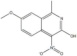 7-Methoxy-1-methyl-4-nitroisoquinolin-3-ol,,结构式