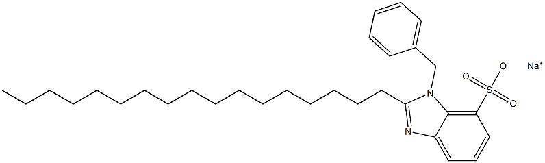 1-Benzyl-2-heptadecyl-1H-benzimidazole-7-sulfonic acid sodium salt Structure