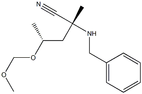 (2R,4R)-2-(Benzylamino)-4-(methoxymethoxy)-2-methylpentanenitrile,,结构式