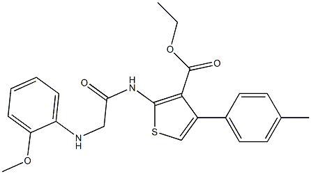 2-[[[(2-Methoxyphenyl)amino]acetyl]amino]-4-(4-methylphenyl)thiophene-3-carboxylic acid ethyl ester