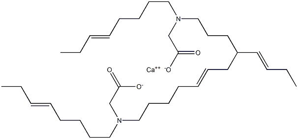 Bis[N,N-di(5-octenyl)glycine]calcium salt Structure