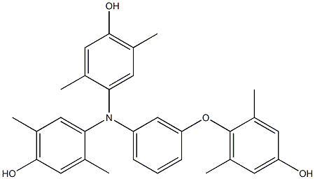 N,N-Bis(4-hydroxy-2,5-dimethylphenyl)-3-(4-hydroxy-2,6-dimethylphenoxy)benzenamine Structure