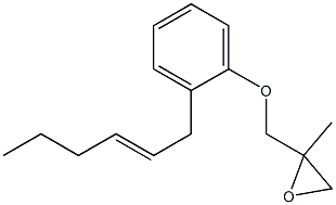 2-(2-Hexenyl)phenyl 2-methylglycidyl ether Struktur