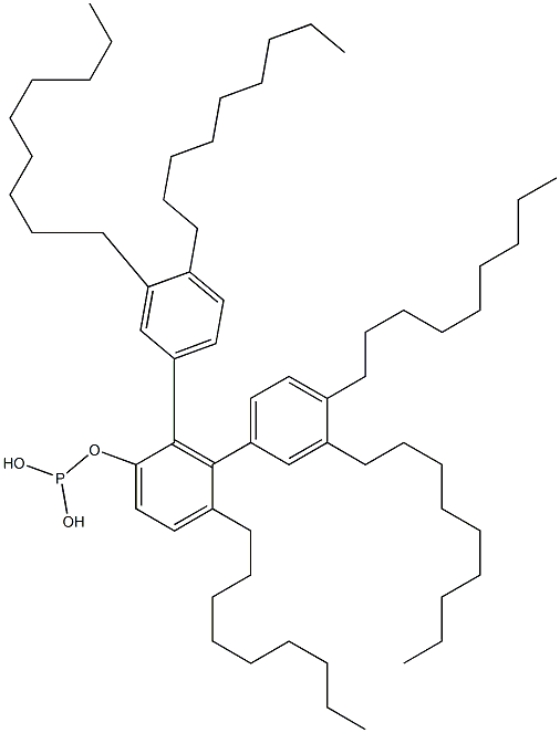 Phosphorous acid bis(3,4-dinonylphenyl)4-nonylphenyl ester,,结构式