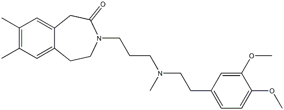 4,5-Dihydro-7,8-dimethyl-3-[3-[N-methyl-2-(3,4-dimethoxyphenyl)ethylamino]propyl]-1H-3-benzazepin-2(3H)-one