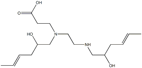 3-[N-(2-Hydroxy-4-hexenyl)-N-[2-(2-hydroxy-4-hexenylamino)ethyl]amino]propionic acid Structure