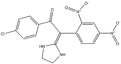 2-[(2,4-Dinitrophenyl)(4-chlorobenzoyl)methylene]imidazolidine 结构式