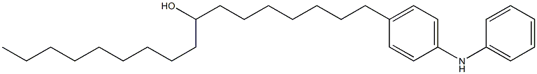 4-(8-ヒドロキシヘプタデシル)フェニルフェニルアミン 化学構造式
