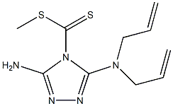 3-アミノ-5-[ビス(2-プロペニル)アミノ]-4H-1,2,4-トリアゾール-4-ジチオカルボン酸メチル 化学構造式