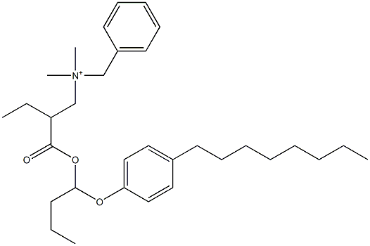 N,N-Dimethyl-N-benzyl-N-[2-[[1-(4-octylphenyloxy)butyl]oxycarbonyl]butyl]aminium|