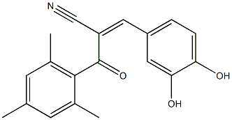 2-(2,4,6-Trimethylbenzoyl)-3-(3,4-dihydroxyphenyl)acrylonitrile Structure