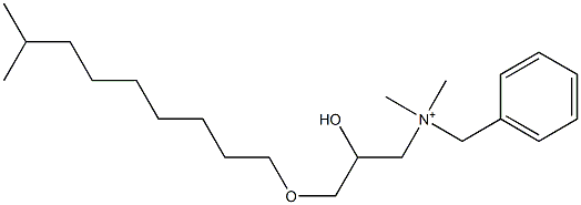 N-[2-Hydroxy-3-[(8-methylnonyl)oxy]propyl]-N,N-dimethylbenzenemethanaminium Structure