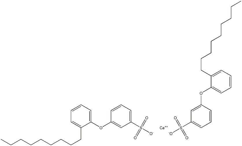 Bis[3-(2-nonylphenoxy)benzenesulfonic acid]calcium salt,,结构式