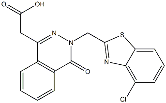 3-[(4-Chloro-2-benzothiazolyl)methyl]-3,4-dihydro-4-oxophthalazine-1-acetic acid Structure