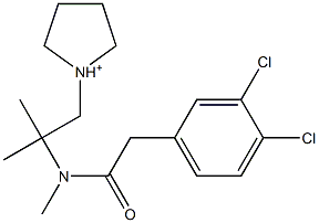 1-[2-[N-(3,4-Dichlorophenylacetyl)-N-methylamino]-2-methylpropyl]pyrrolidinium Struktur