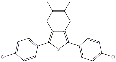 4,7-Dihydro-5,6-dimethyl-1,3-di(p-chlorophenyl)benzo[c]thiophene Struktur
