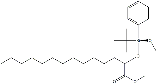 (R)-2-[[Phenyl(methoxy)(tert-butyl)silyl]oxy]myristic acid methyl ester,,结构式