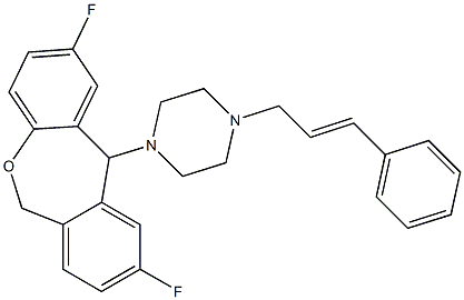 11-(4-Cinnamyl-1-piperazinyl)-2,9-difluoro-6,11-dihydrodibenz[b,e]oxepin Structure