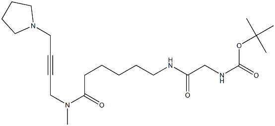 N-Methyl-N-[4-(1-pyrrolidinyl)-2-butynyl]-6-[[(Boc-amino)acetyl]amino]hexanamide Struktur