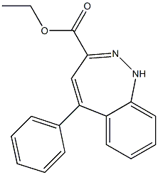 5-Phenyl-1H-1,2-benzodiazepine-3-carboxylic acid ethyl ester Structure