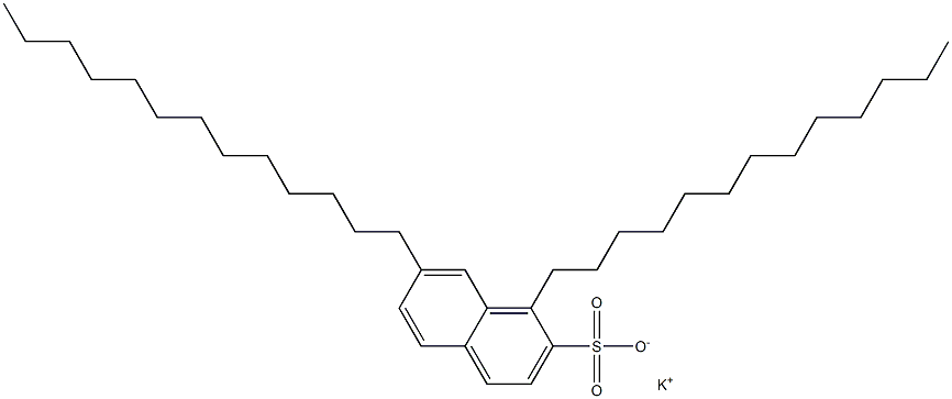 1,7-Ditridecyl-2-naphthalenesulfonic acid potassium salt Struktur