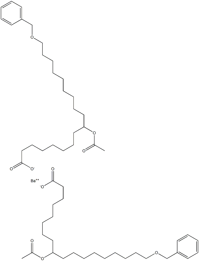 Bis(18-benzyloxy-9-acetyloxystearic acid)barium salt Structure