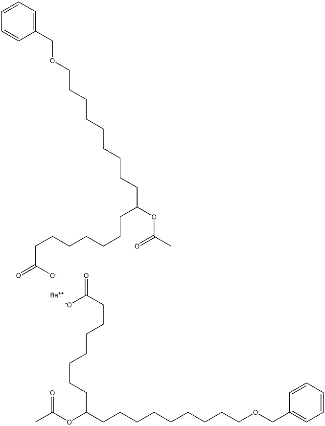 Bis(18-benzyloxy-9-acetyloxystearic acid)barium salt Struktur