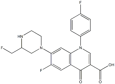 6-Fluoro-1-(4-fluorophenyl)-7-(3-fluoromethyl-1-piperazinyl)-1,4-dihydro-4-oxoquinoline-3-carboxylic acid