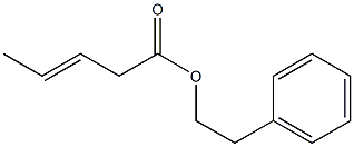 3-Pentenoic acid 2-phenylethyl ester,,结构式