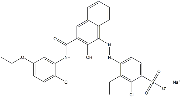  2-Chloro-3-ethyl-4-[[3-[[(2-chloro-5-ethoxyphenyl)amino]carbonyl]-2-hydroxy-1-naphtyl]azo]benzenesulfonic acid sodium salt