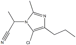 5-Chloro-1-(1-cyanoethyl)-2-methyl-4-propyl-1H-imidazole,,结构式