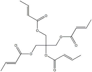 Triscrotonic acid 2-(crotonoyloxymethyl)propane-1,2,3-triyl ester Structure