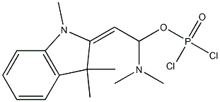 Dichloridophosphoric acid 1-(dimethylamino)-2-(1,3,3-trimethylindolin-2-ylidene)ethyl ester 结构式