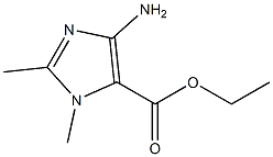 4-Amino-1,2-dimethyl-1H-imidazole-5-carboxylic acid ethyl ester Structure