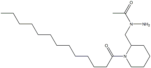 2-[(Aminoacetylamino)methyl]-1-tridecanoylpiperidine 结构式