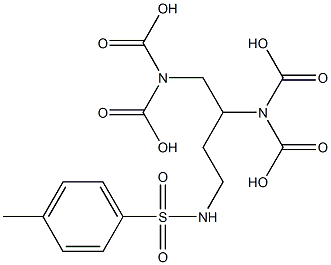 N,N,N',N'-テトラカルボキシ-N''-トシル-1,2,4-ブタントリアミン 化学構造式