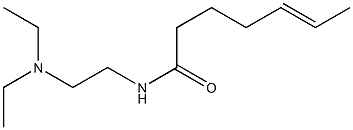 N-[2-(Diethylamino)ethyl]-5-heptenamide,,结构式