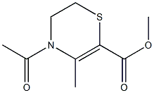 4-Acetyl-5,6-dihydro-3-methyl-4H-1,4-thiazine-2-carboxylic acid methyl ester Structure