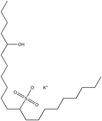 17-Hydroxyhenicosane-10-sulfonic acid potassium salt,,结构式