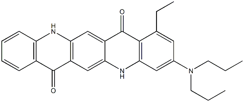 3-(Dipropylamino)-1-ethyl-5,12-dihydroquino[2,3-b]acridine-7,14-dione,,结构式