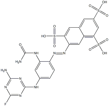 7-[4-(4-Amino-6-fluoro-1,3,5-triazin-2-ylamino)-2-ureidophenylazo]-1,3,6-naphthalenetrisulfonic acid