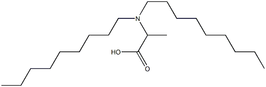 2-(ジノニルアミノ)プロパン酸 化学構造式