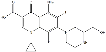  5-Amino-1-cyclopropyl-6,8-difluoro-1,4-dihydro-7-[3-hydroxymethyl-1-piperazinyl]-4-oxoquinoline-3-carboxylic acid