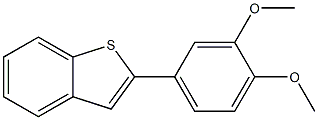 2-(3,4-ジメトキシフェニル)ベンゾ[b]チオフェン 化学構造式