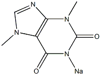 1,2,3,6-Tetrahydro-3,7-dimethyl-1-sodio-7H-purine-2,6-dione 结构式