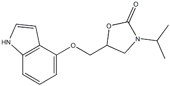 3-(1-Methylethyl)-5-[(1H-indol-4-yl)oxymethyl]oxazolidin-2-one,,结构式