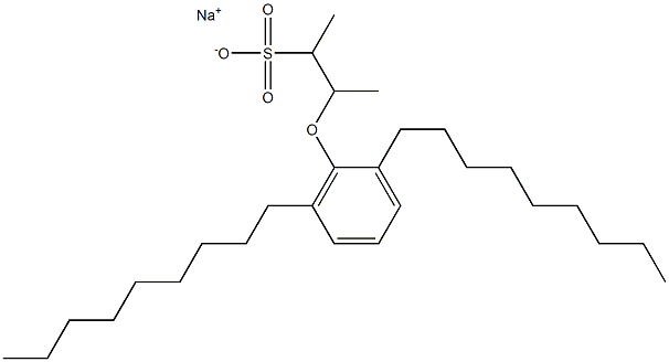 3-(2,6-Dinonylphenoxy)butane-2-sulfonic acid sodium salt Structure