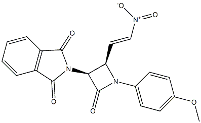 (3S,4R)-1-(p-Methoxyphenyl)-3-(1,3-dioxoisoindolin-2-yl)-4-(2-nitrovinyl)azetidin-2-one Structure