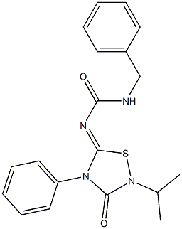  2-Isopropyl-4-phenyl-5-[(benzylcarbamoyl)imino]-1,2,4-thiadiazolidin-3-one