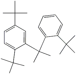2-(2,5-Di-tert-butylphenyl)-2-(2-tert-butylphenyl)propane,,结构式